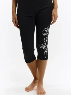 GATE Legginsy sportowe 3/4 z nadrukiem| Spodnie·Legginsy