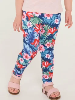 GATE Legginsy sportowe z kwiatowym nadrukiem|Dzieci Baby