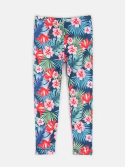 GATE Legginsy sportowe z kwiatowym nadrukiem|Dzieci Baby