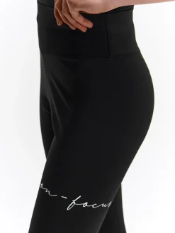 GATE Legginsy sportowe z napisem| Spodnie·Legginsy