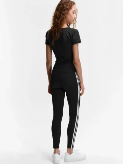 GATE Legginsy sportowe z paskiem po boku| Spodnie·Legginsy