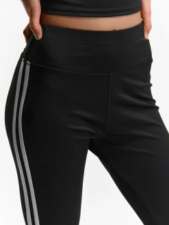 GATE Legginsy sportowe z paskiem po boku| Spodnie·Legginsy