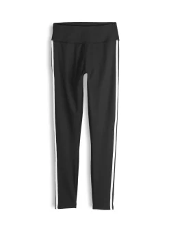 GATE Legginsy sportowe z paskiem po boku| Spodnie·Legginsy