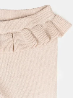 GATE Legginsy w prążki z falbanką|Dzieci Dziewczynki·Spodnie I Legginsy