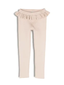 GATE Legginsy w prążki z falbanką|Dzieci Dziewczynki·Spodnie I Legginsy