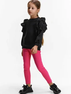 GATE Legginsy w prążkowane wzory z bawełny|Dzieci Dziewczynki·Spodnie I Legginsy