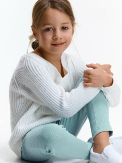 GATE Legginsy w prążkowane wzory z bawełny|Dzieci Dziewczynki·Spodnie I Legginsy