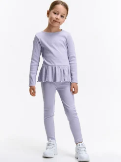 GATE Legginsy w prążkowane wzory z bawełny|Dzieci Dziewczynki·Spodnie I Legginsy