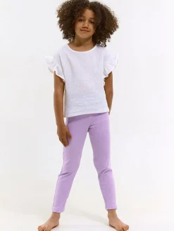 GATE Legginsy w prążkowane wzory z bawełny|Dzieci Baby|Dziewczynki·Spodnie I Legginsy