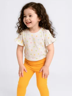 GATE Legginsy z żebrowanej dzianiny|Dzieci Dziewczynki·Spodnie I Legginsy