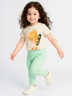 GATE Legginsy z żebrowanej dzianiny|Dzieci Dziewczynki·Spodnie I Legginsy