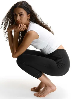 GATE Legginsy z koronką| Spodnie·Legginsy