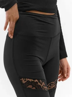 GATE Legginsy z koronką| Spodnie·Legginsy