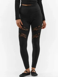 GATE Legginsy z koronką| Spodnie·Legginsy