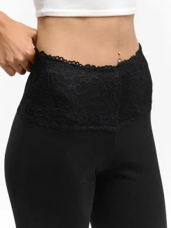 GATE Legginsy z koronką| Spodnie·Legginsy