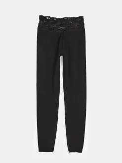 GATE Legginsy z koronkową talią| Spodnie·Legginsy