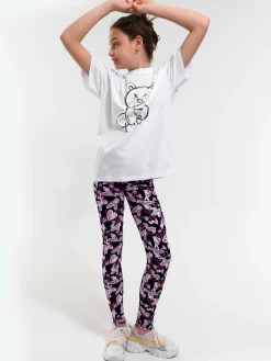 GATE Legginsy z nadrukiem|Dzieci Baby|Dziewczynki·Spodnie I Legginsy