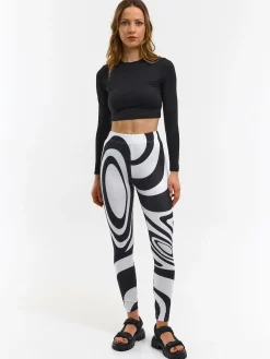 GATE Legginsy z nadrukiem| Spodnie·Legginsy