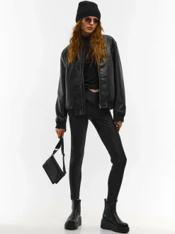 GATE Legginsy z paskiem w kształcie litery V| Spodnie·Legginsy