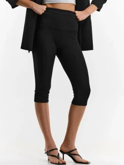 GATE Legginsy ze ściągaczem 3/4| Spodnie·Legginsy