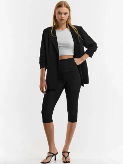 GATE Legginsy ze ściągaczem 3/4| Spodnie·Legginsy