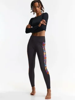 GATE Leginsy sportowe z nadrukiem| Spodnie·Legginsy