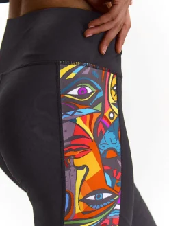 GATE Leginsy sportowe z nadrukiem| Spodnie·Legginsy