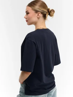 GATE Luźna bawełniana koszulka z nadrukiem| Koszulki I Topy·Koszulki|Koszulki I Topy·Koszulki Z Nadrukiem