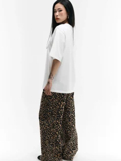 GATE Luźna bawełniana koszulka z nadrukiem| Koszulki I Topy·Koszulki|Koszulki I Topy·Koszulki Z Nadrukiem