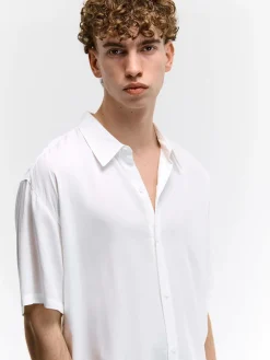 GATE Luźna koszula z wiskozy| Koszulki·Koszule