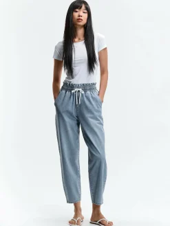 GATE Luźne jeansy typu „paperbag”.| Spodnie·Jeansy