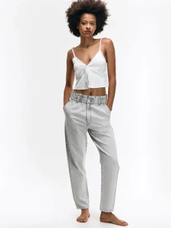 GATE Luźne jeansy typu „paperbag”.| Spodnie·Jeansy