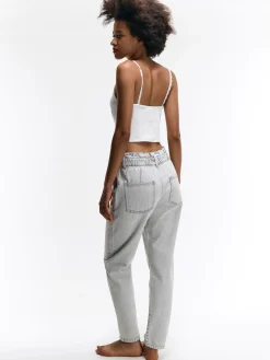 GATE Luźne jeansy typu „paperbag”.| Spodnie·Jeansy