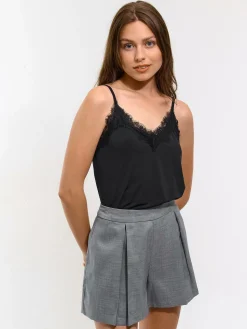 GATE Luźny top z koronką| Koszulki I Topy·Podkoszulki ☀️