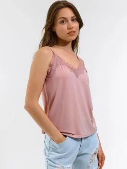 GATE Luźny top z koronką| Koszulki I Topy·Podkoszulki ☀️