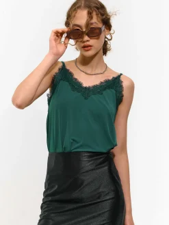 GATE Luźny top z koronką| Koszulki I Topy·Podkoszulki ☀️