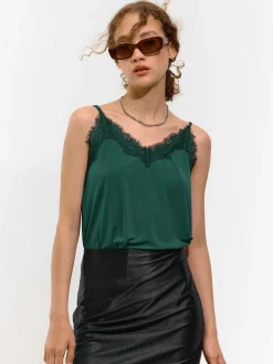 GATE Luźny top z koronką| Koszulki I Topy·Podkoszulki ☀️