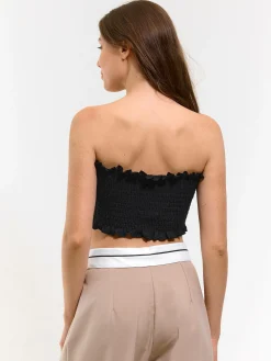 GATE Marszczony top bez ramiączek| Koszulki I Topy·Topy|Koszulki I Topy·Crop Top ☀️