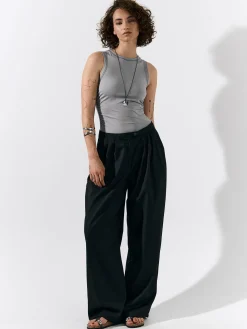 GATE Marszczony top bez rękawów| Koszulki I Topy·Podkoszulki ☀️