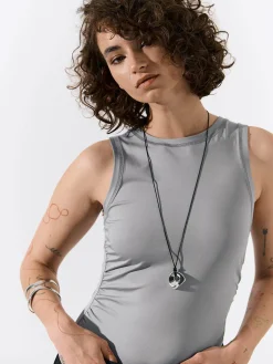 GATE Marszczony top bez rękawów| Koszulki I Topy·Podkoszulki ☀️