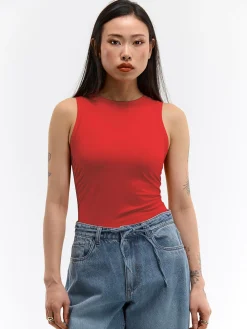 GATE Marszczony top bez rękawów| Koszulki I Topy·Podkoszulki ☀️