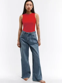 GATE Marszczony top bez rękawów| Koszulki I Topy·Podkoszulki ☀️