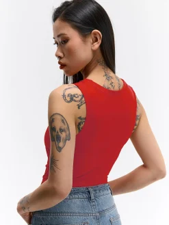 GATE Marszczony top bez rękawów| Koszulki I Topy·Podkoszulki ☀️