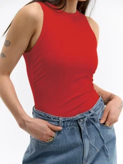 GATE Marszczony top bez rękawów| Koszulki I Topy·Podkoszulki ☀️