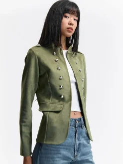 GATE Marynarka z imitacji zamszu| Kurtki I Płaszcze·Żakiety