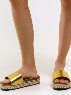 GATE Metaliczne klapki| Buty