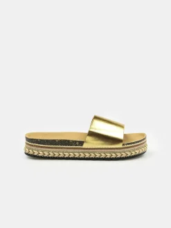 GATE Metaliczne klapki| Buty