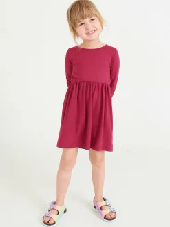 GATE Miękka sukienka z długimi rękawami|Dzieci Dziewczynki·Sukienki