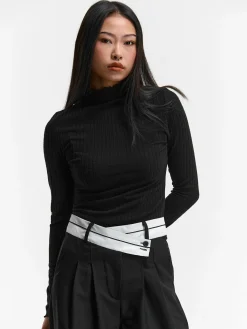 GATE Miękki golf w prążki| Koszulki I Topy·Golfy