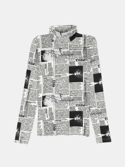 GATE Miękki golf z nadrukiem| Koszulki I Topy·Topy|Koszulki I Topy·Golfy